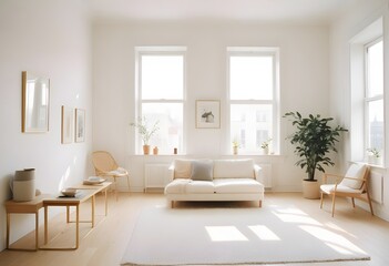 white and gold theme modern interior