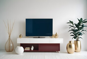 white and gold theme modern interior