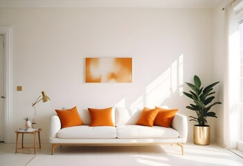 white and gold theme modern interior