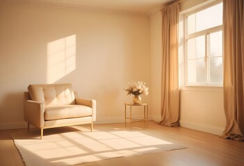 white and gold theme modern interior