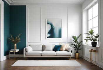 white and gold theme modern interior