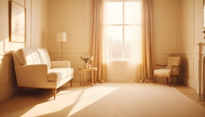 white and gold theme modern interior