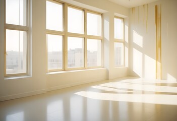 white and gold theme modern interior
