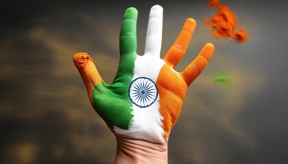 Tricolor Tribute: Indian Flag Adorned on Hand