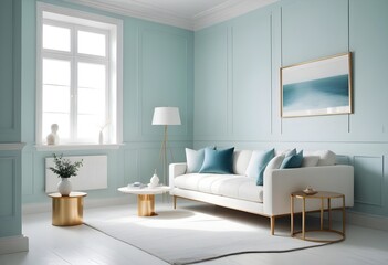 white and gold theme modern interior