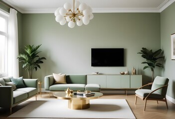 white and gold theme modern interior