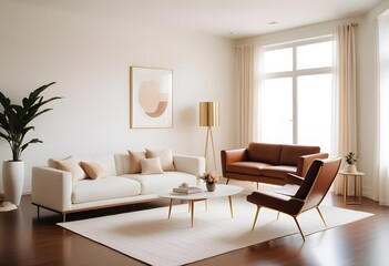 white and gold theme modern interior