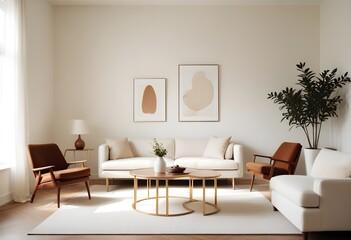 white and gold theme modern interior