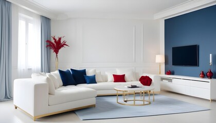 white and gold theme modern interior