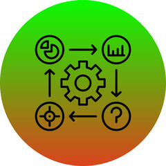 Obraz premium Workflow Icon
