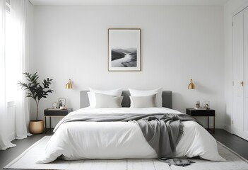 white and gold theme modern interior