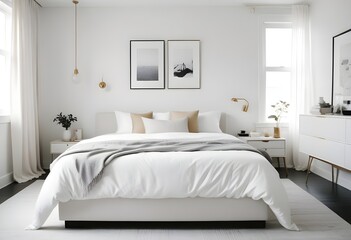 white and gold theme modern interior