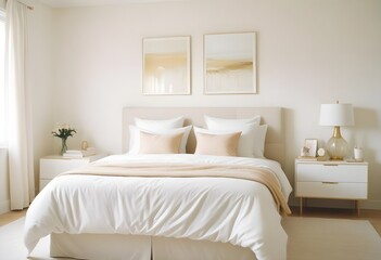 white and gold theme modern interior