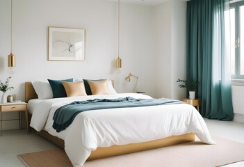white and gold theme modern interior