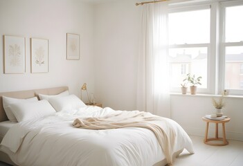 white and gold theme modern interior