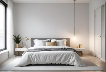 white and gold theme modern interior