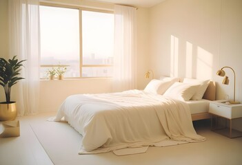 white and gold theme modern interior