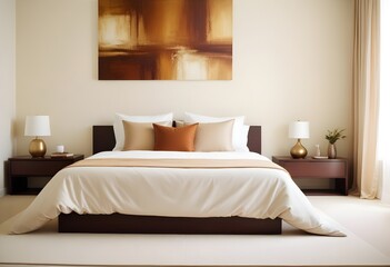 white and gold theme modern interior