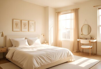 white and gold theme modern interior