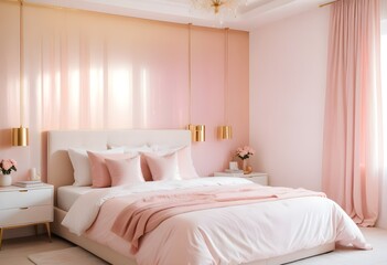 white and gold theme modern interior