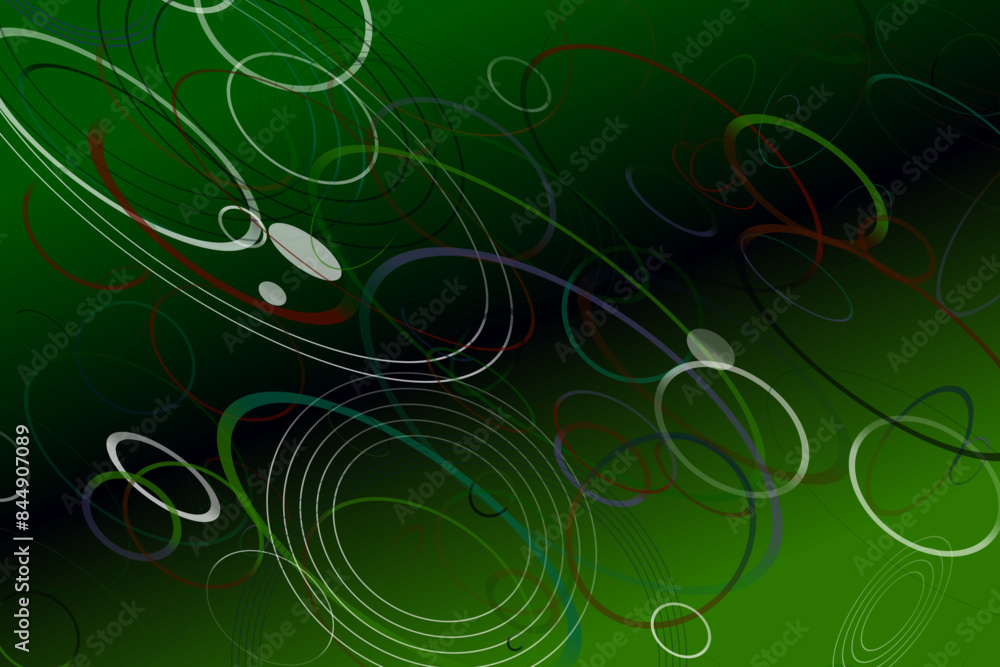 Aufkleber geometrical ellipse landing page background - abstract geometric vector design from ellipses