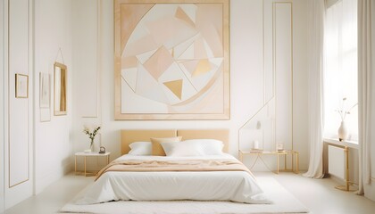 white and gold theme modern interior