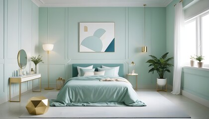 white and gold theme modern interior