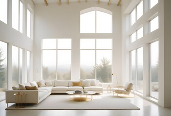 white and gold theme modern interior