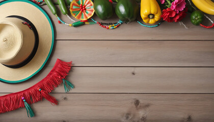 Mexican Fiesta Background for Cinco de Mayo Celebrations