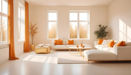 white and gold theme modern interior