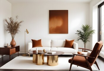 white and gold theme modern interior