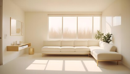white and gold theme modern interior