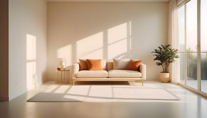 white and gold theme modern interior