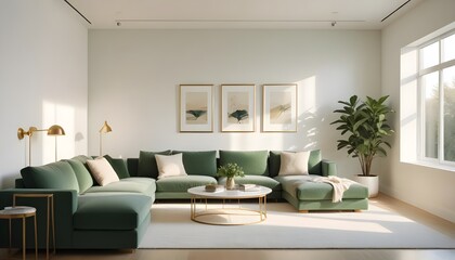 white and gold theme modern interior
