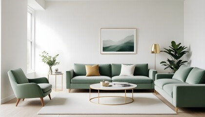 white and gold theme modern interior
