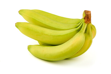 Bunch of bananas isolated on white background. High resolution image.