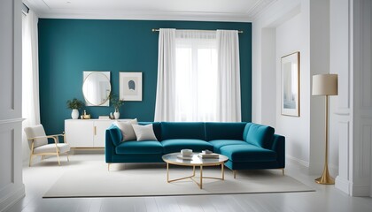 white and gold theme modern interior