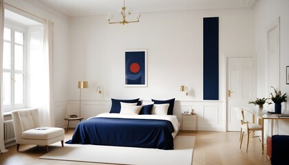 white and gold theme modern interior