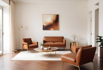 white and gold theme modern interior