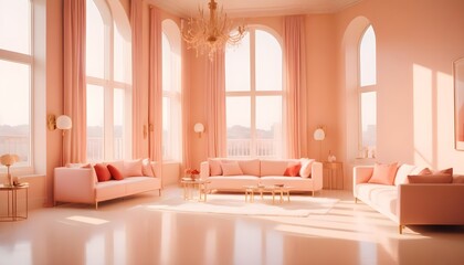 white and gold theme modern interior