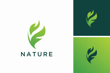 Leaf ecology nature element icon vector logo design inspiration