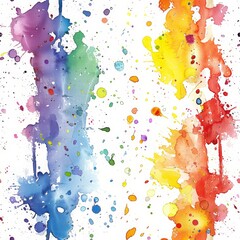 Obraz premium Watercolor rainbow splash, rainbow splashes, spray-paint style, color field