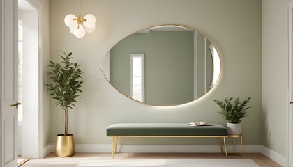 white and gold theme modern interior