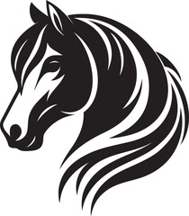 Stunning Horse Silhouette Vector Illustration for Graphic Design and Digital Art Projects