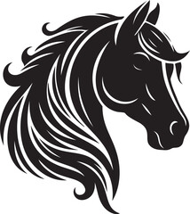 Stunning Horse Silhouette Vector Illustration for Graphic Design and Digital Art Projects