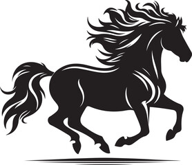 Stunning Horse Silhouette Vector Illustration for Graphic Design and Digital Art Projects