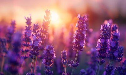 Blossoming lavender fields