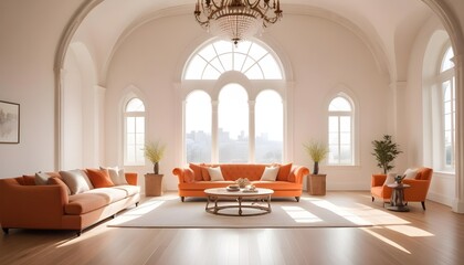 white and gold theme modern interior