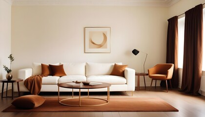 white and gold theme modern interior