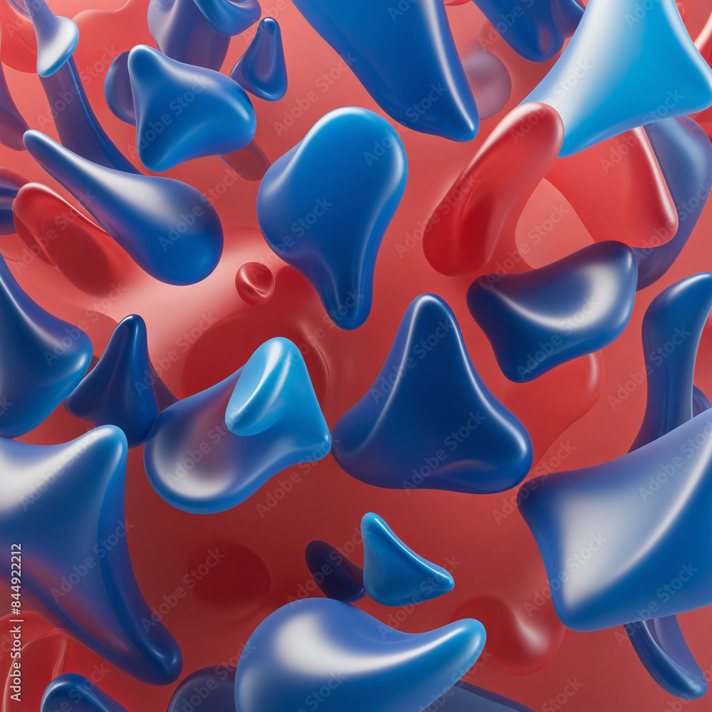 Poster futuristic 3d generative ai design with smooth flowing colours and swirling gradients, isolated on a